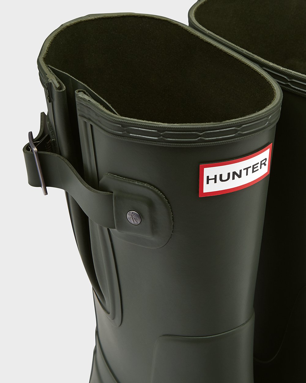 Men Hunter Original Side Adjustable | Short Rain Boots Dark Olive | NZ-32851-SMTR